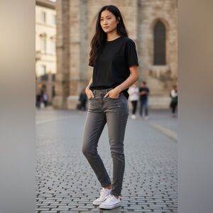 Democracy Women's Ab solution Charcoal Skinny Jeans size 10